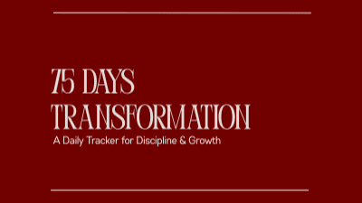 75 Days Transformation Workbook