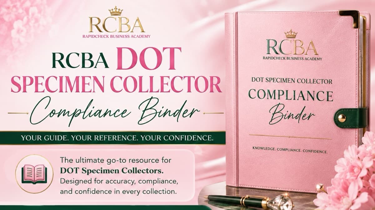 RCBA Specimen Collector Compliance Binder
