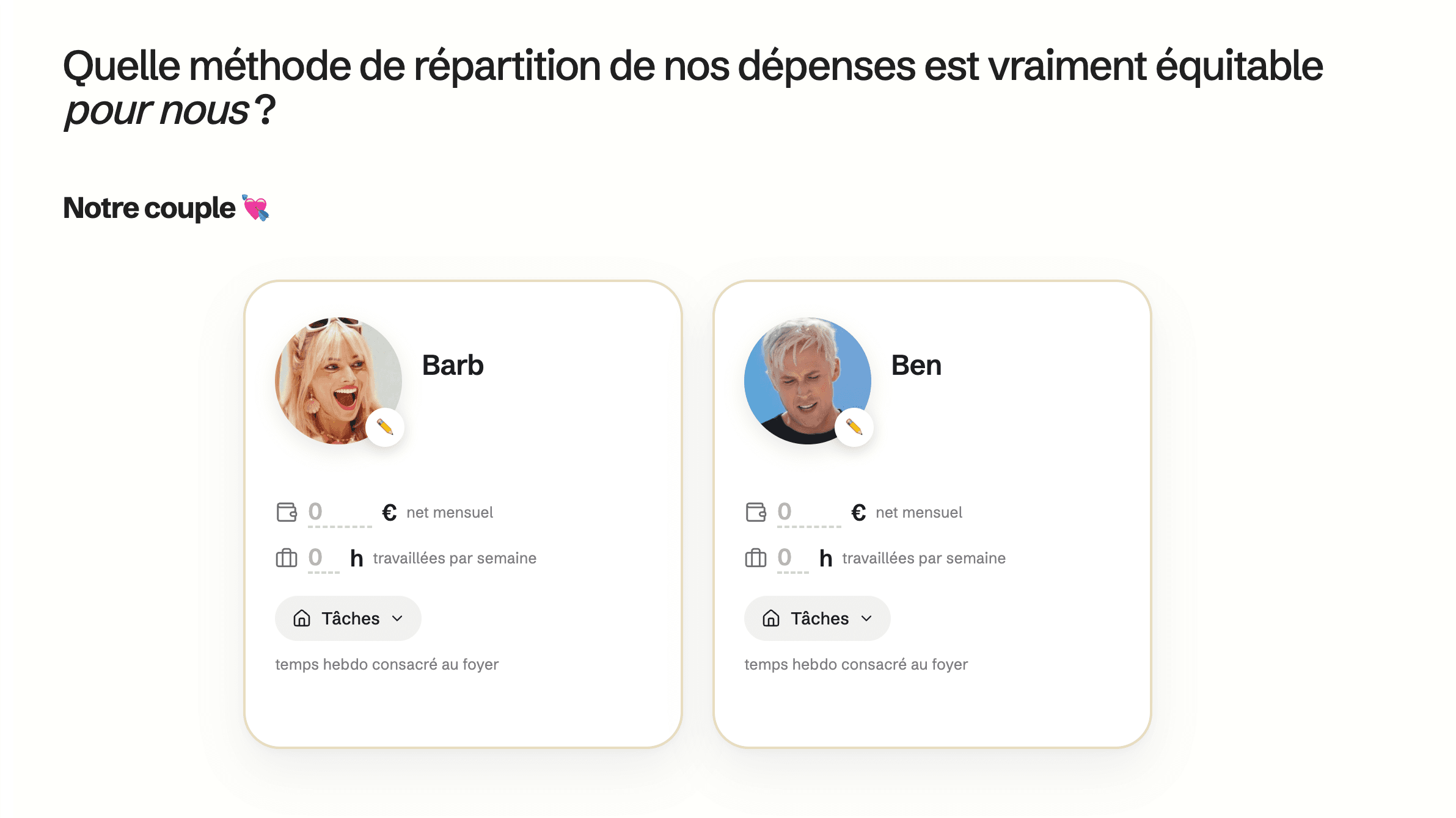 Méthodes de budget de couple 