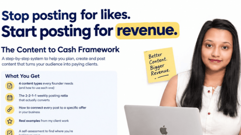 Get My FREE Content To Cash Framework