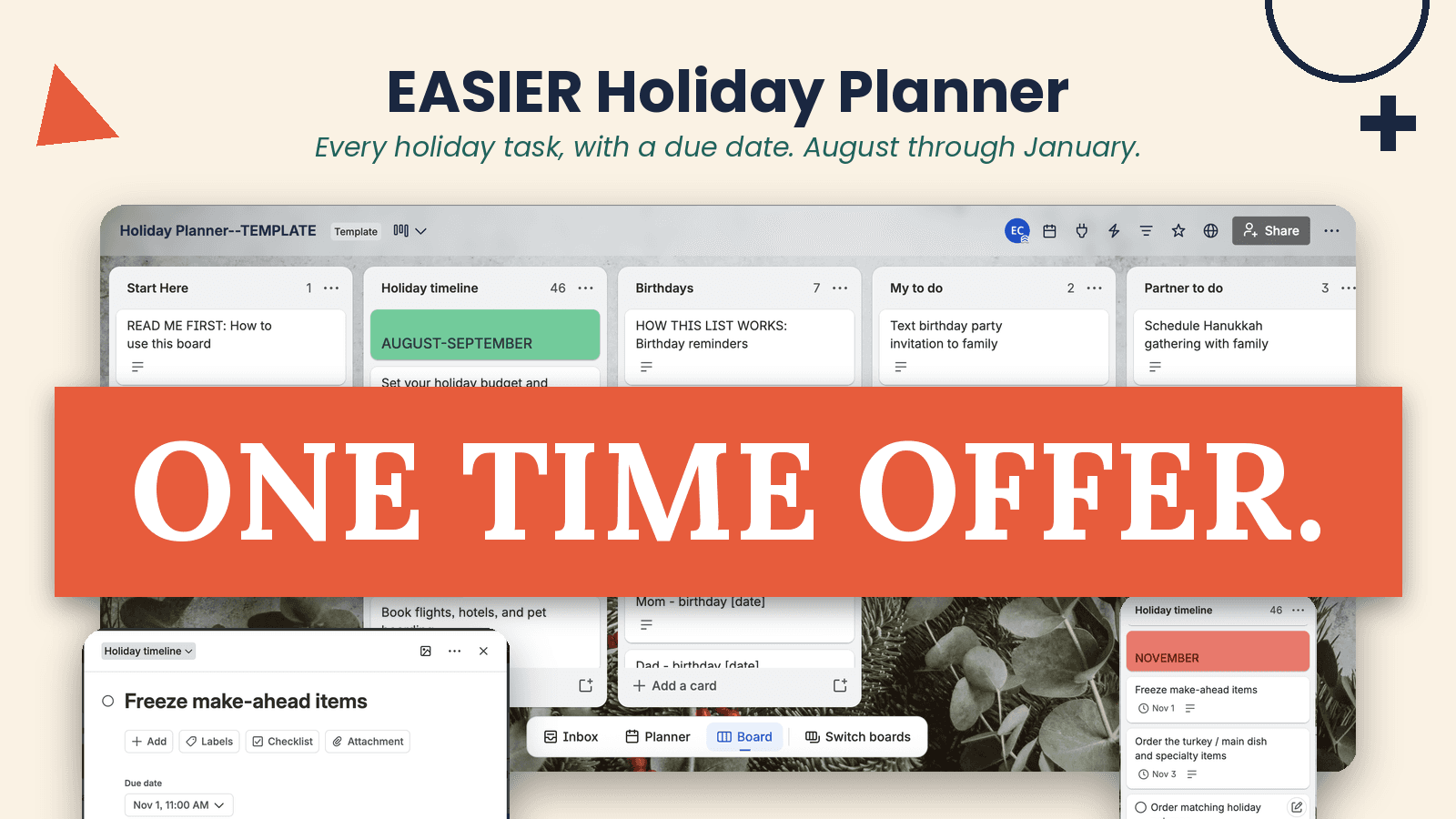 EASIER Holiday Planner (ONE TIME OFFER)