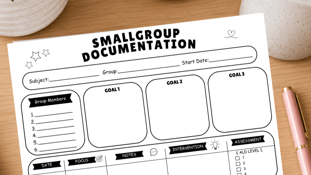 Smallgroup Documentation/ Progress Monitoring Form