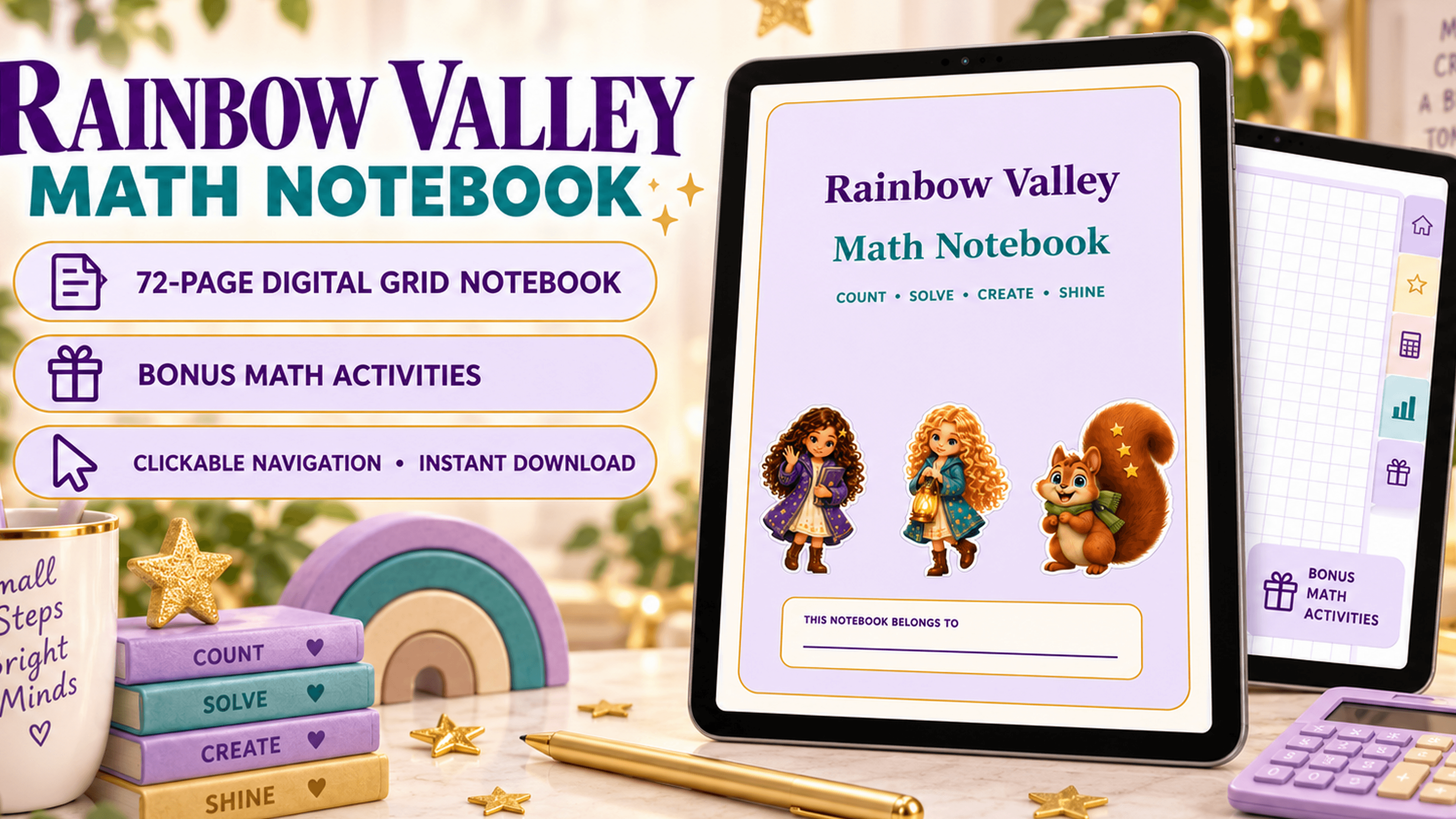 Lexy Learning Club – Rainbow Valley Math Notebook!