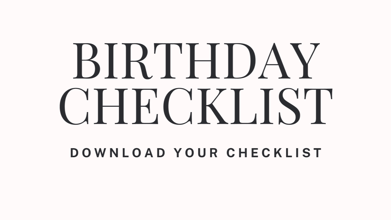 Birthday Checklist