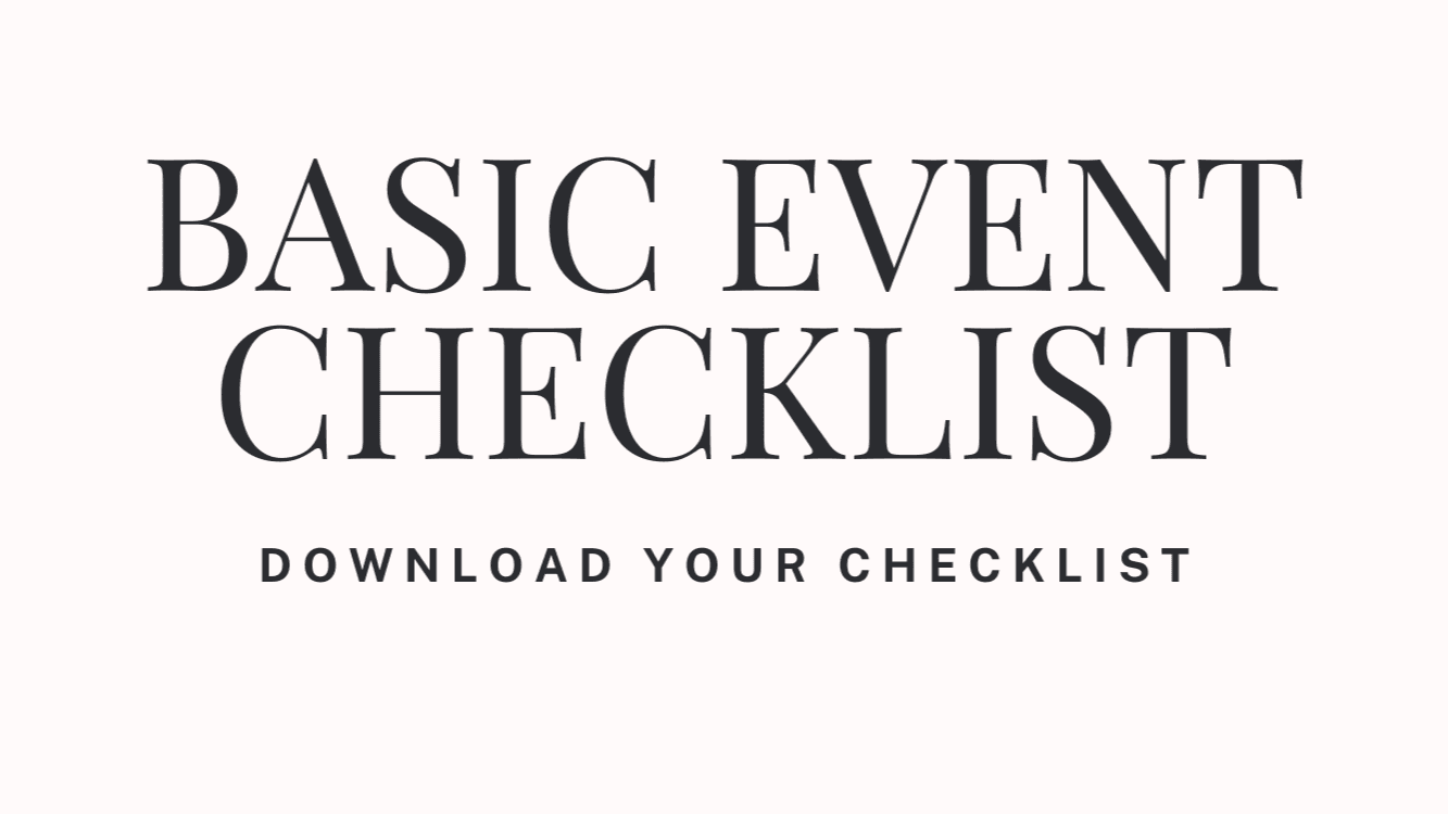 Basic Event Checklist