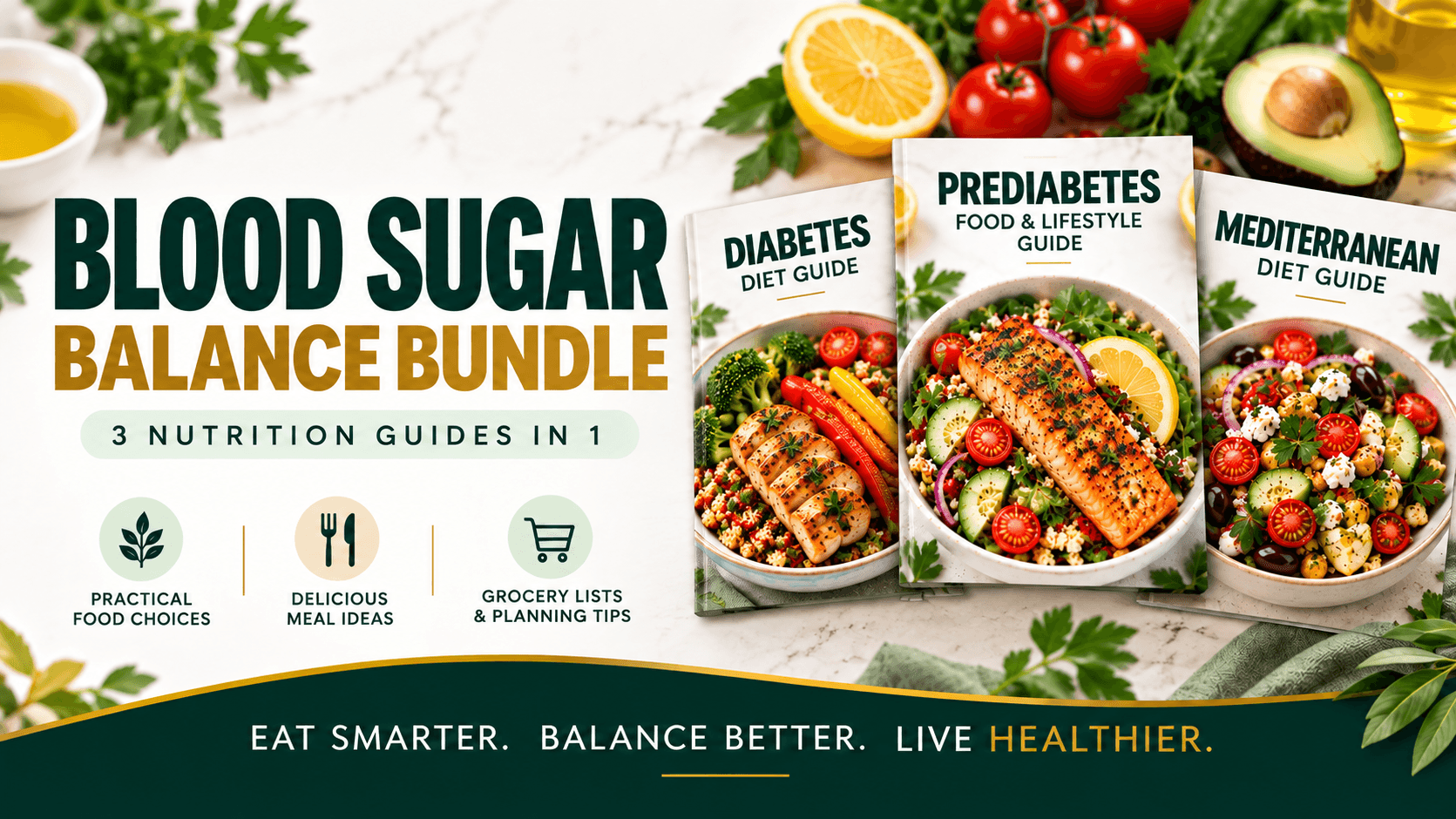 Blood Sugar Balance Bundle | 3 Nutrition Guides