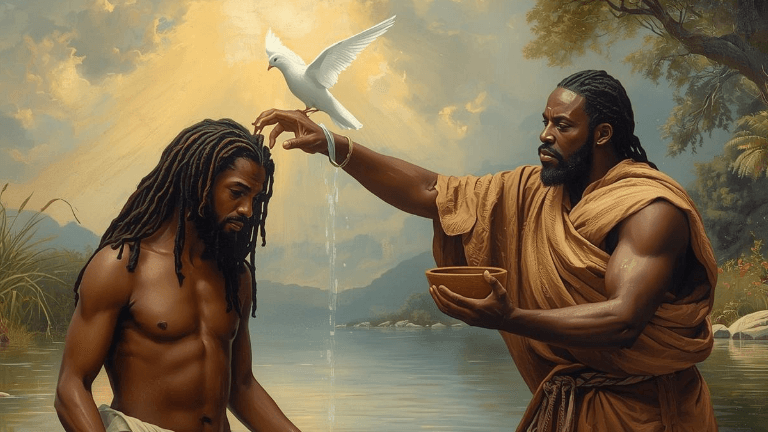 "JOHN BAPTIZES CHRIST" PORTRAIT