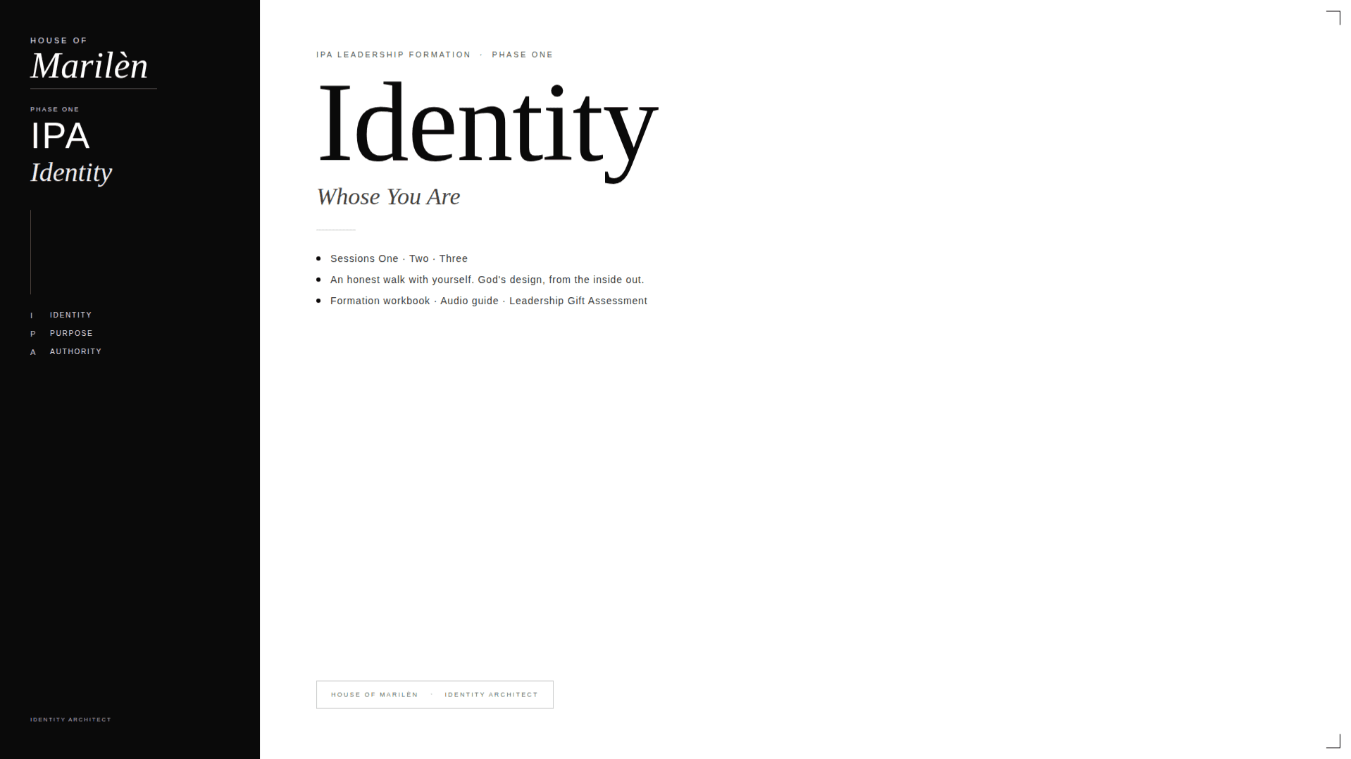 IPA Phase 1 — Identity