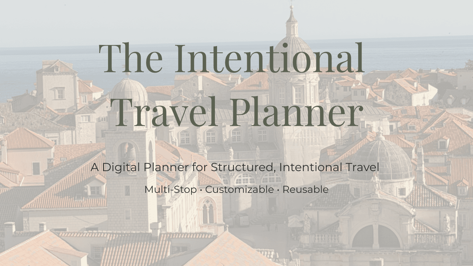 The Intentional Travel Planner - A Digital Planner