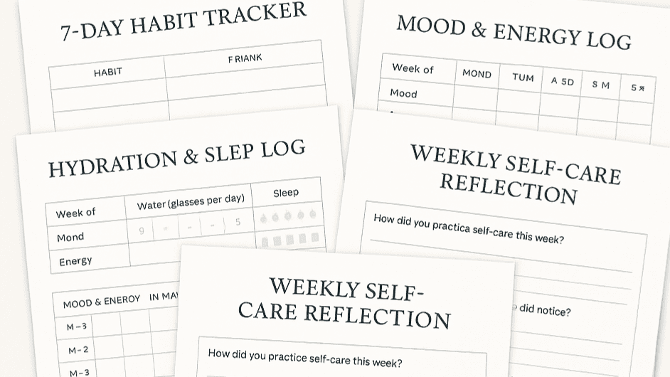Self-Care Habit Tracker Bundle