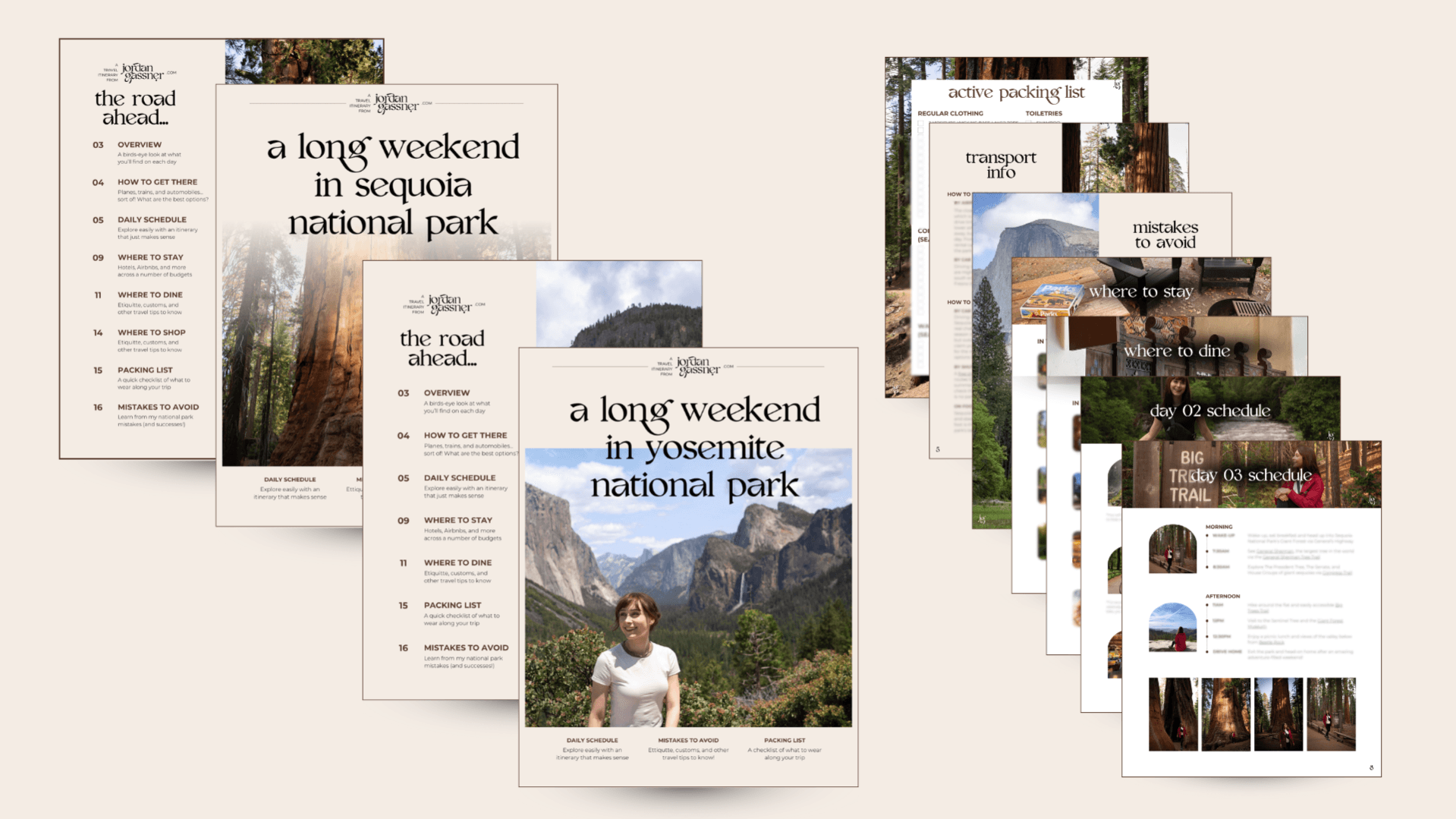 BUNDLE: Yosemite & Sequoia Itineraries