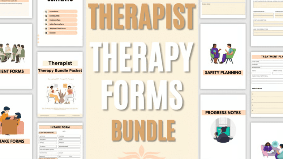 Therapist Therapy Forms Bundle