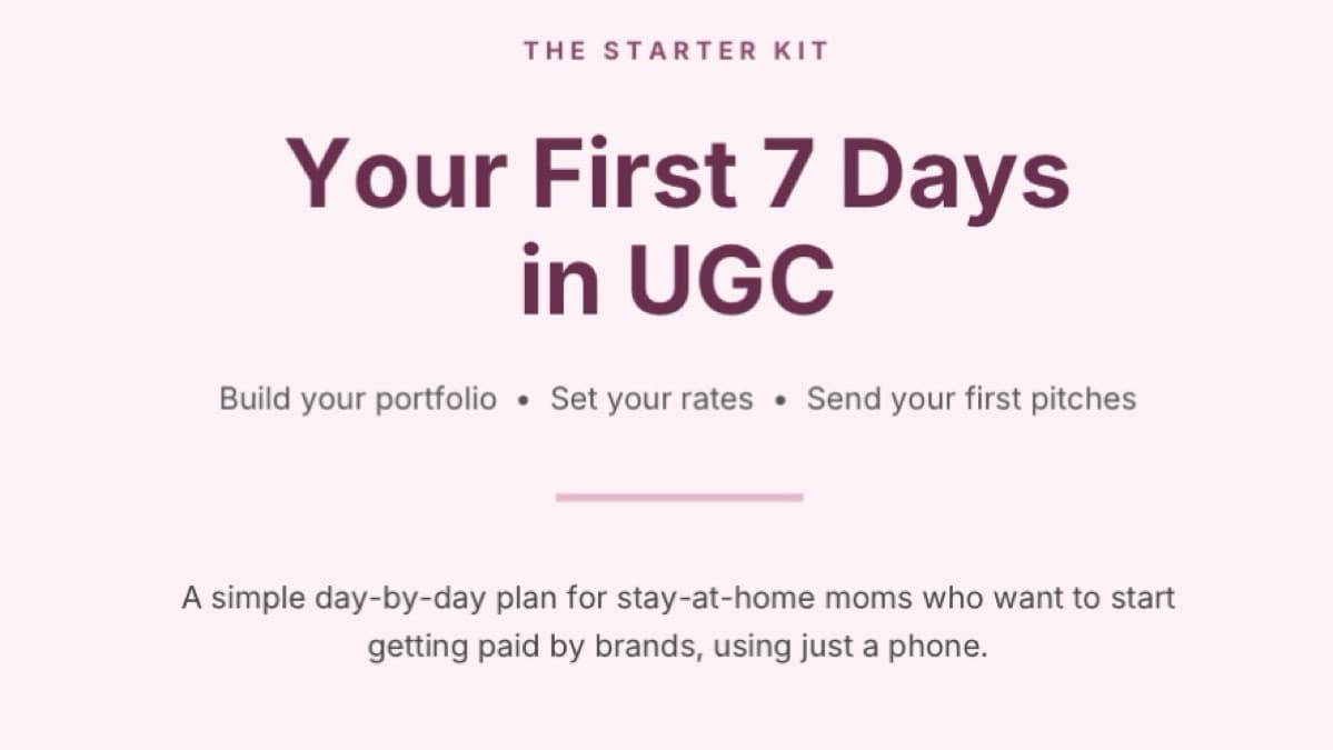 Your First 7 Days in UGC