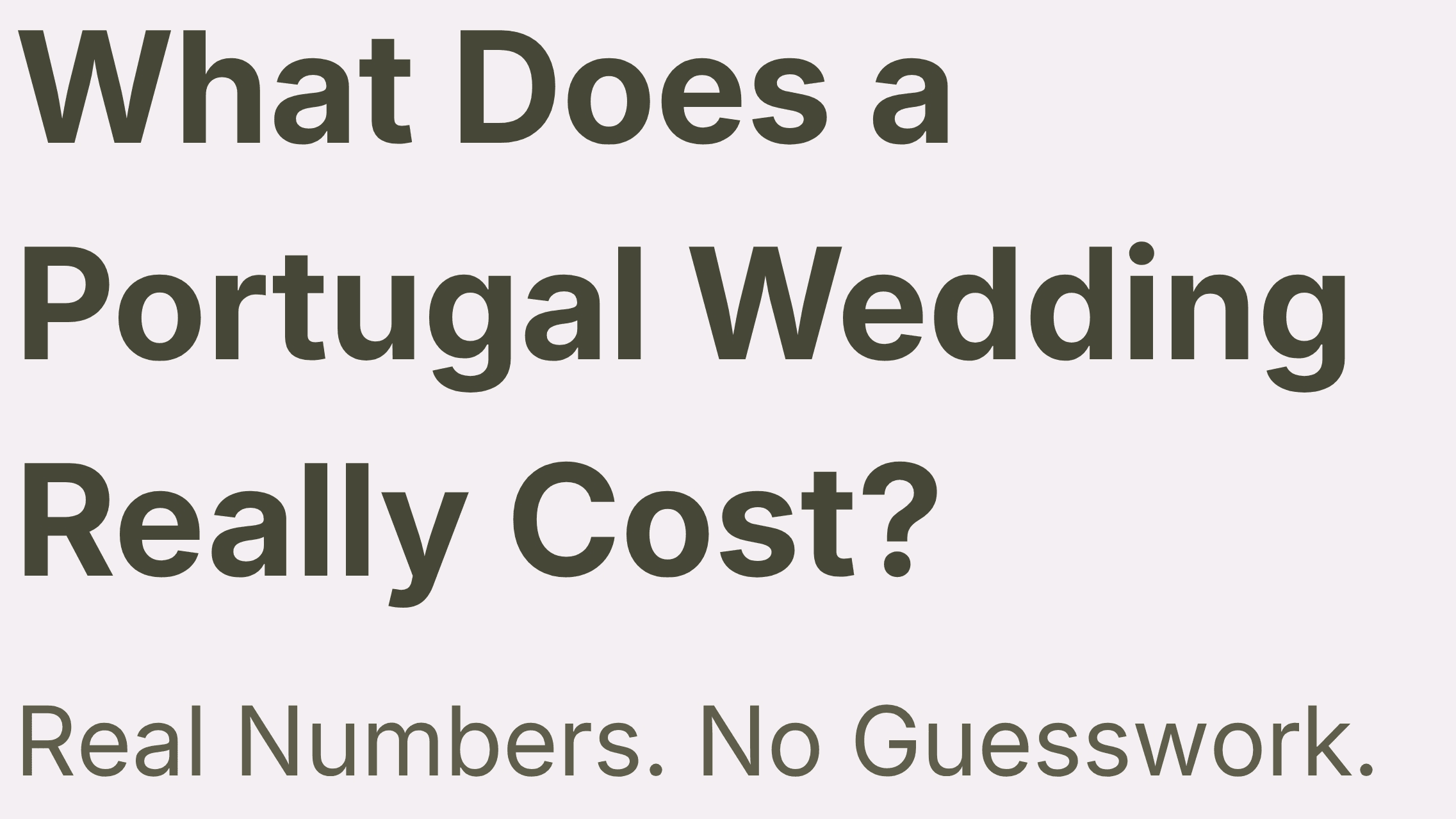 FREEBIE: Real Portugal Wedding Costs 