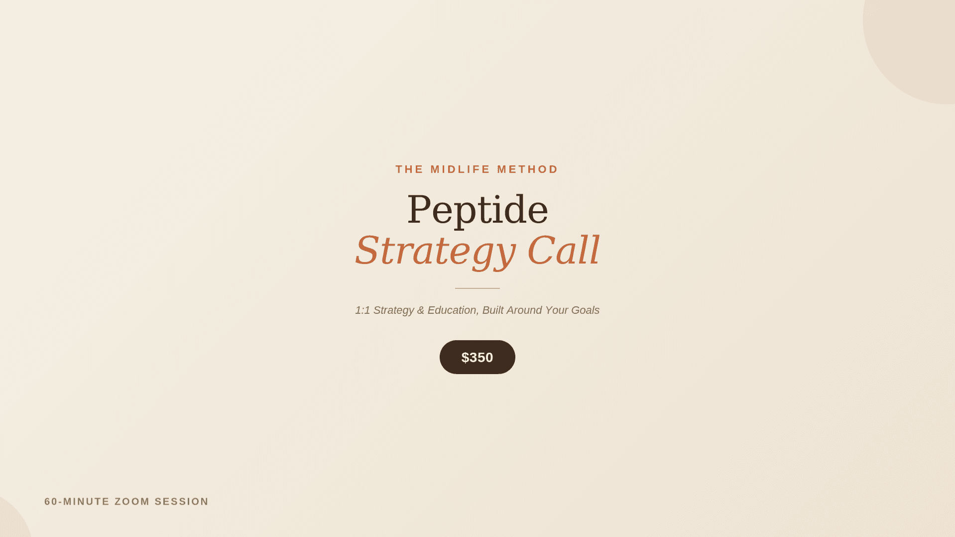 Peptide Strategy Call