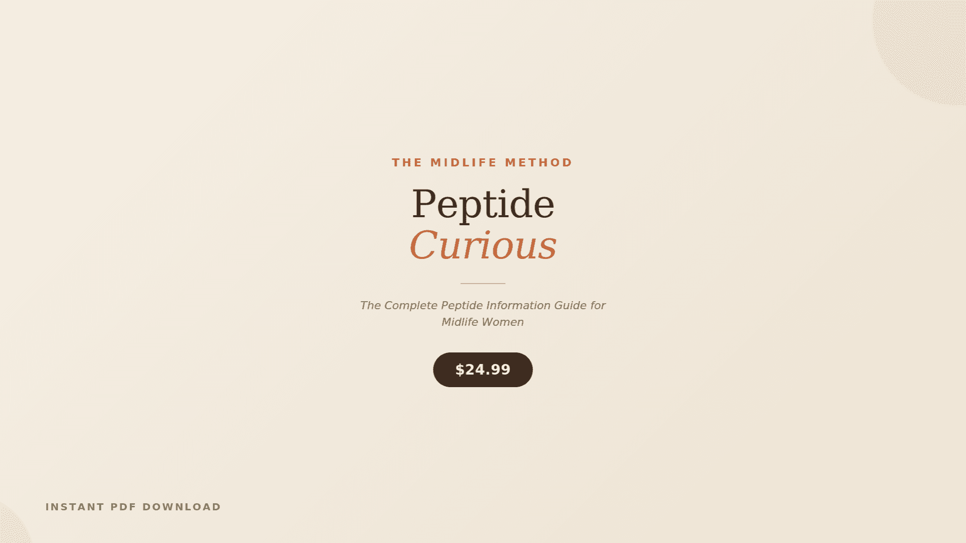 Peptide Curious A Midlife Womans Guide to Peptides