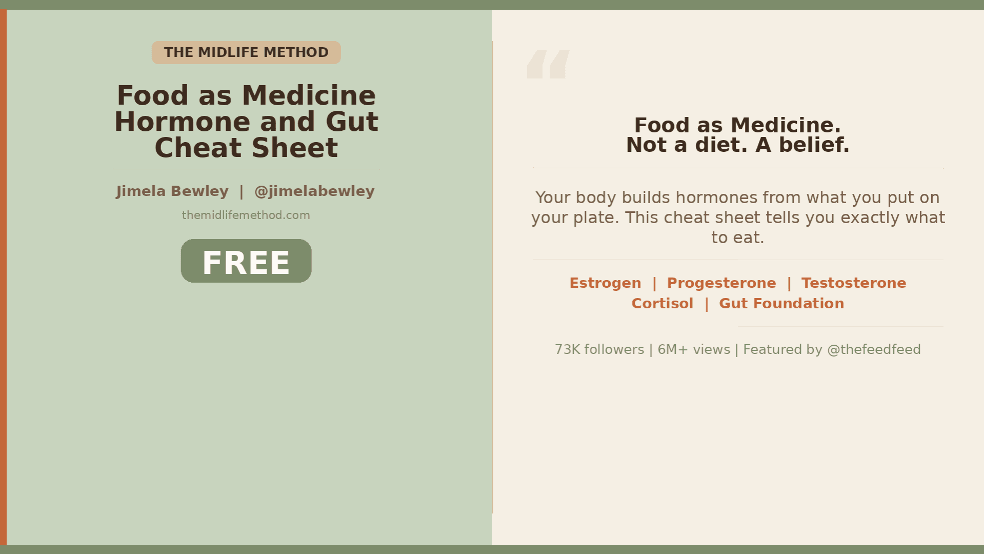FREE Food as Medicine Hormone and Gut Cheat Sheet
