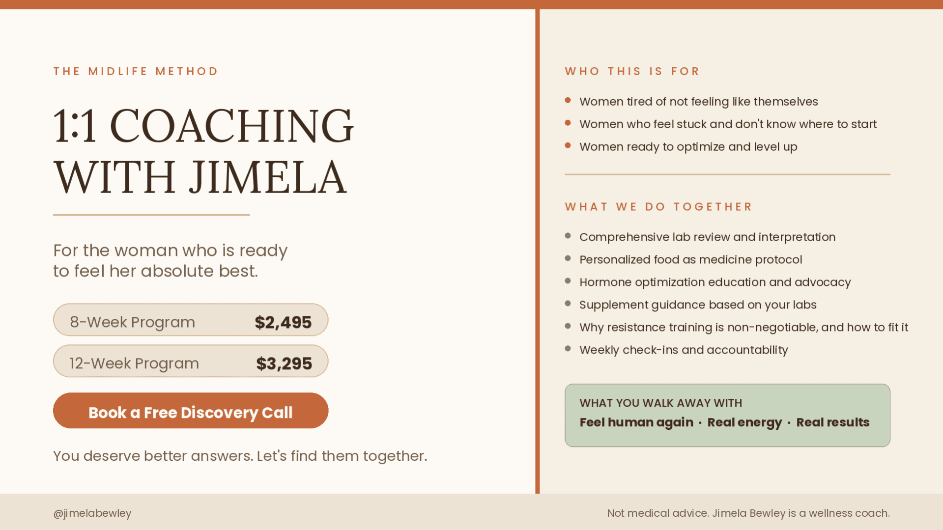 Work with Me - 1:1 Coaching with Jimela