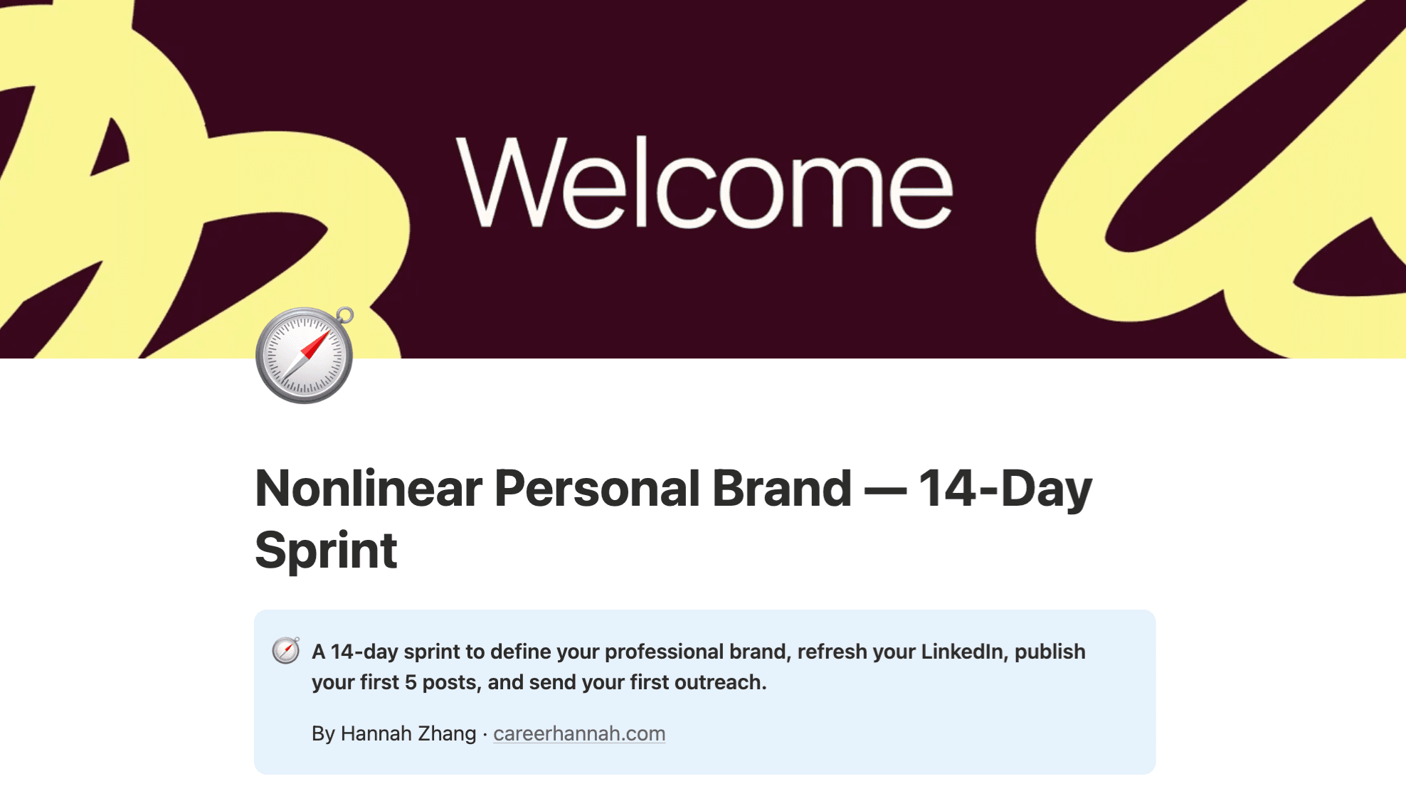 The 14-Day Nonlinear Personal Brand Sprint