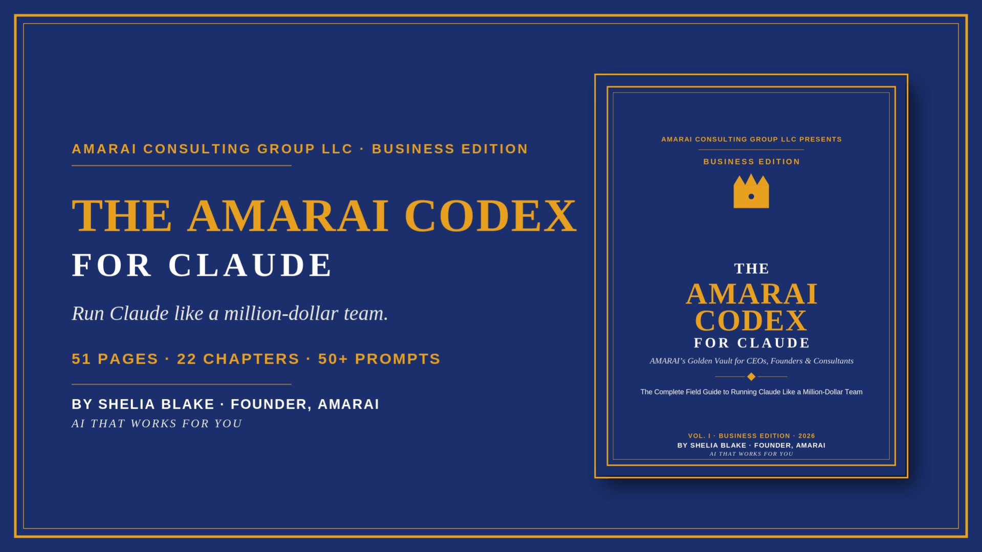 The AMARAI Codex for Claude — Business Edition