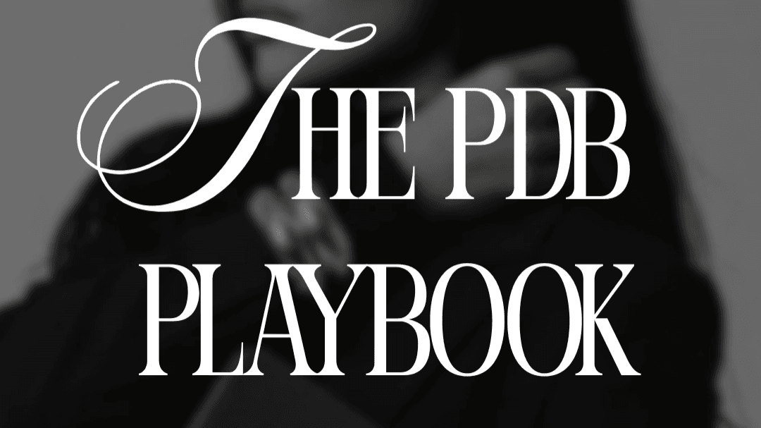 THE PDB PLAYBOOK