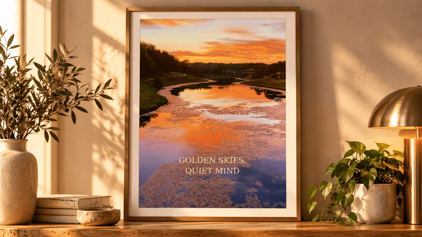 Golden Skies, Quiet Mind Printable Wall Art