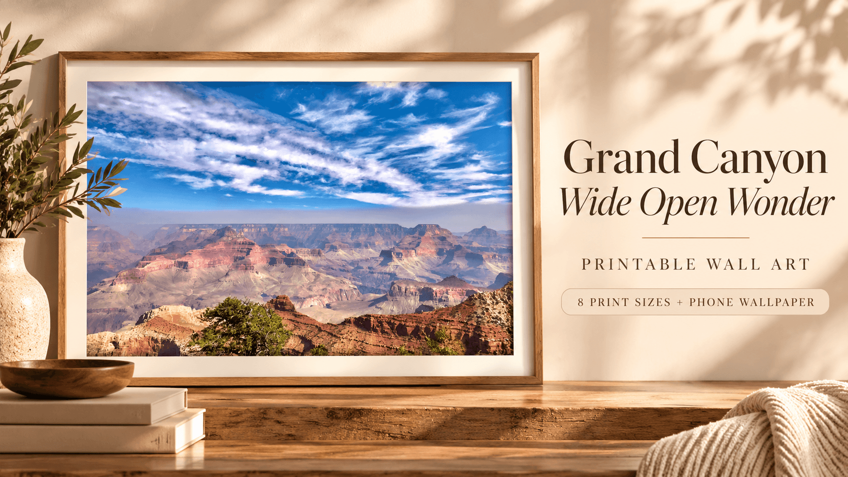 Grand Canyon — Wide Open Wonder Printable Wall Art