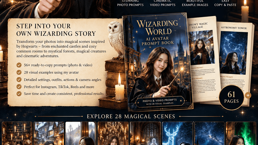 ✨ Wizarding World AI Avatar Prompt Book 🪄
