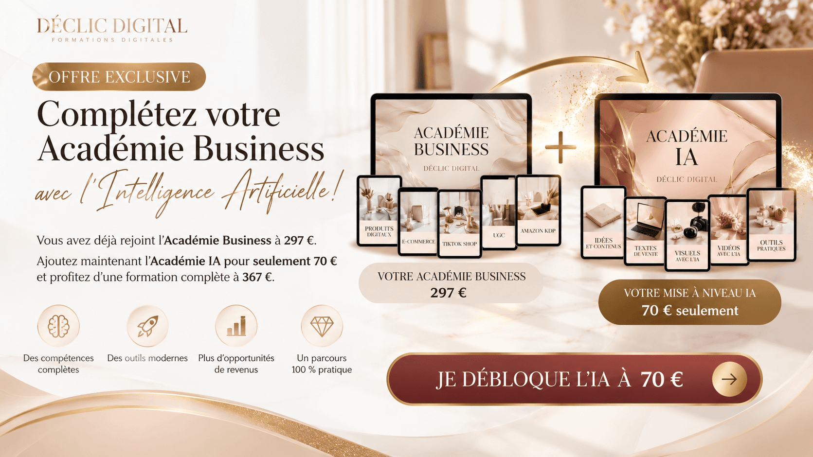 OFFRE EXCLUSIVE Business 297 € vers Business + IA