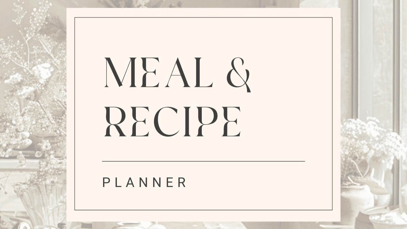 Get My Meal & Recipe planner