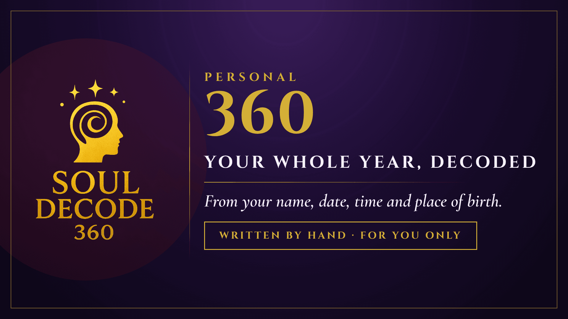 Personal 360: Your Next 12 Months, Decoded
