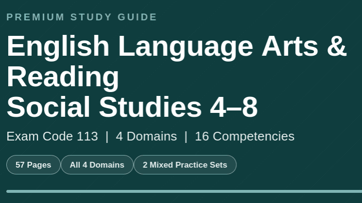 TExES ELAR/SS 4–8 (113) Premium Study Guide