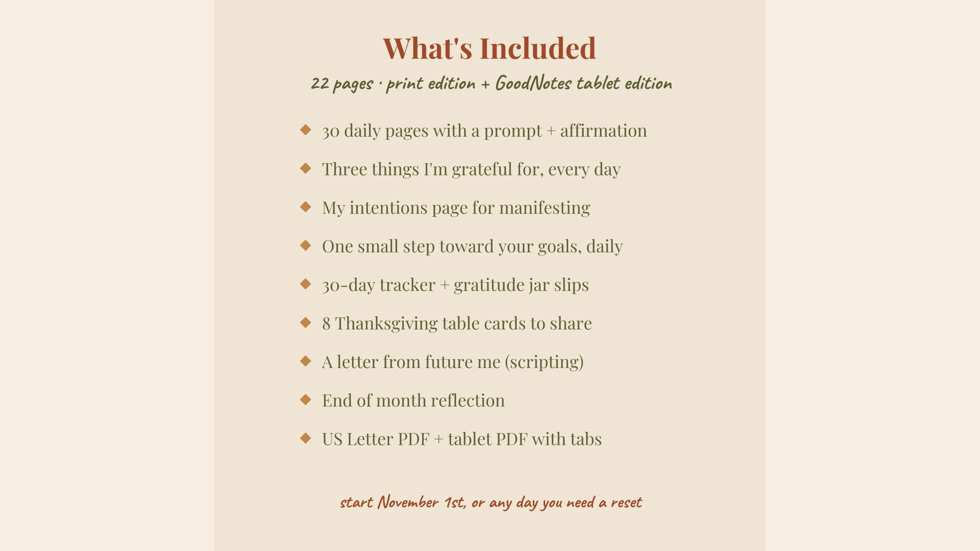 30 Days of Gratitude Journal