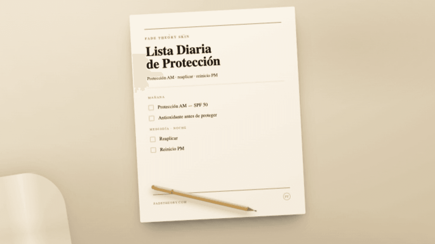 Checklist de Protección Diaria contra el Melasma