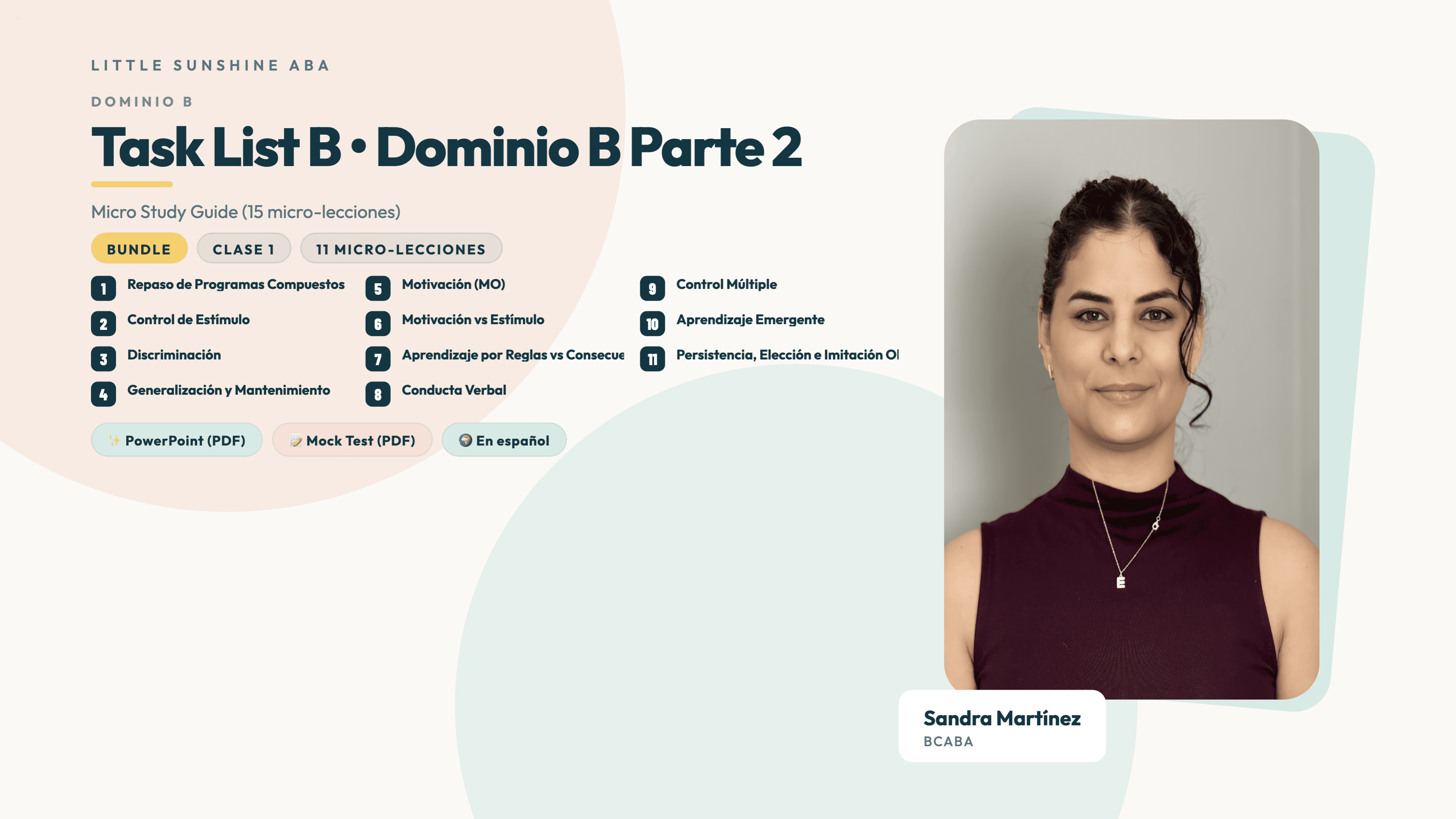 📘 Dominio (B) BCBA — Parte 2 (Aplicación Real)