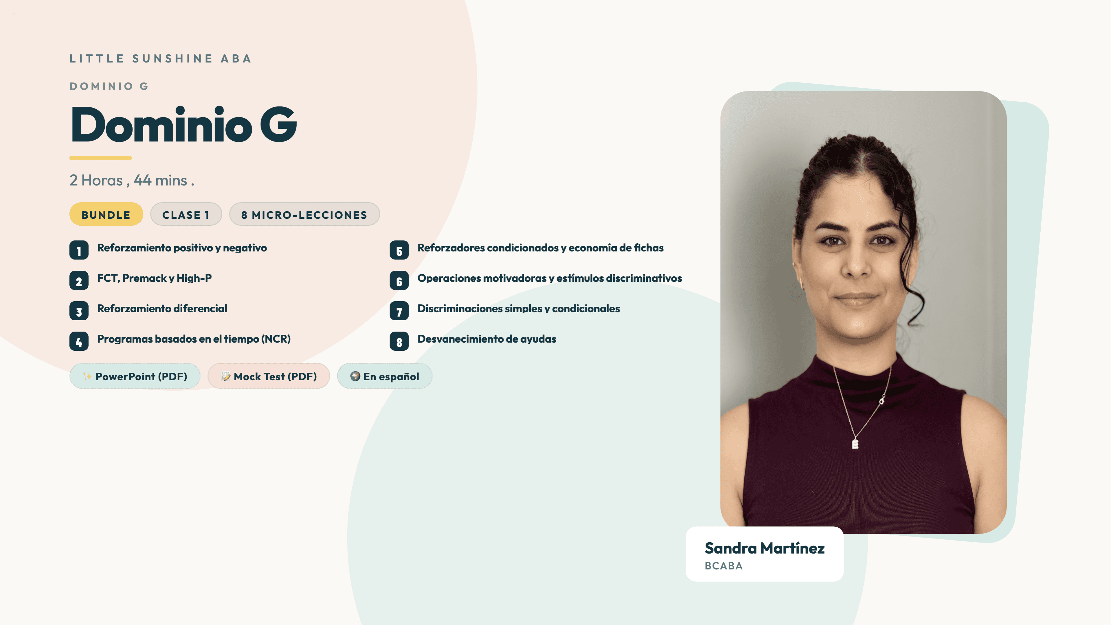 📓 Dominio (G1 - G9) BCBA — Intervenciones