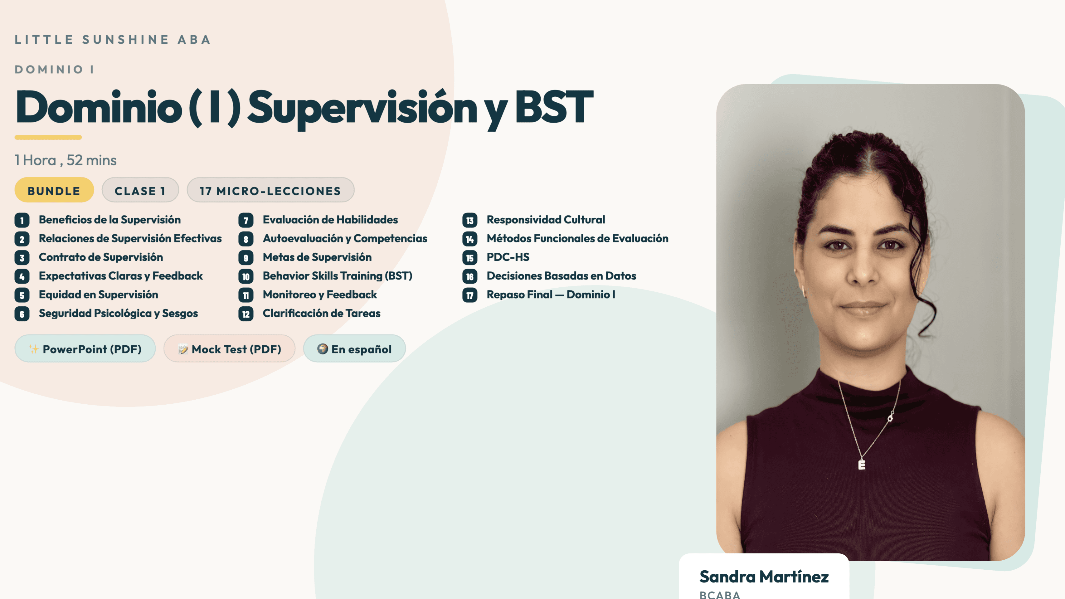 ✏️ Dominio (H6 - I) BCBA — Supervisión y BST