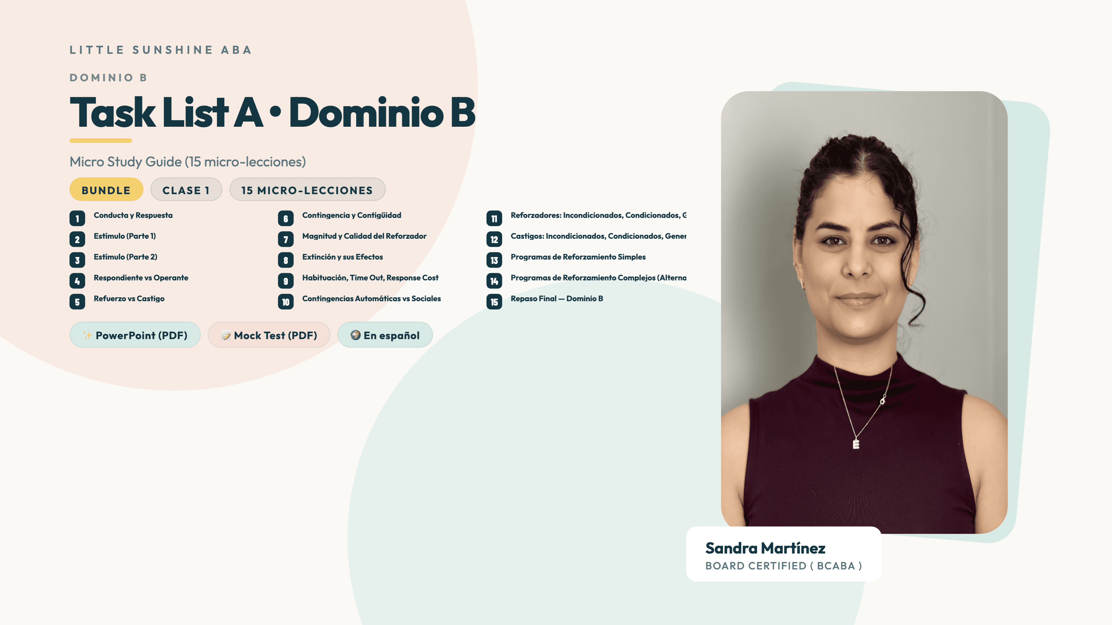 📘 Dominio (B) BCBA — Parte 1 (Conceptos Clave)