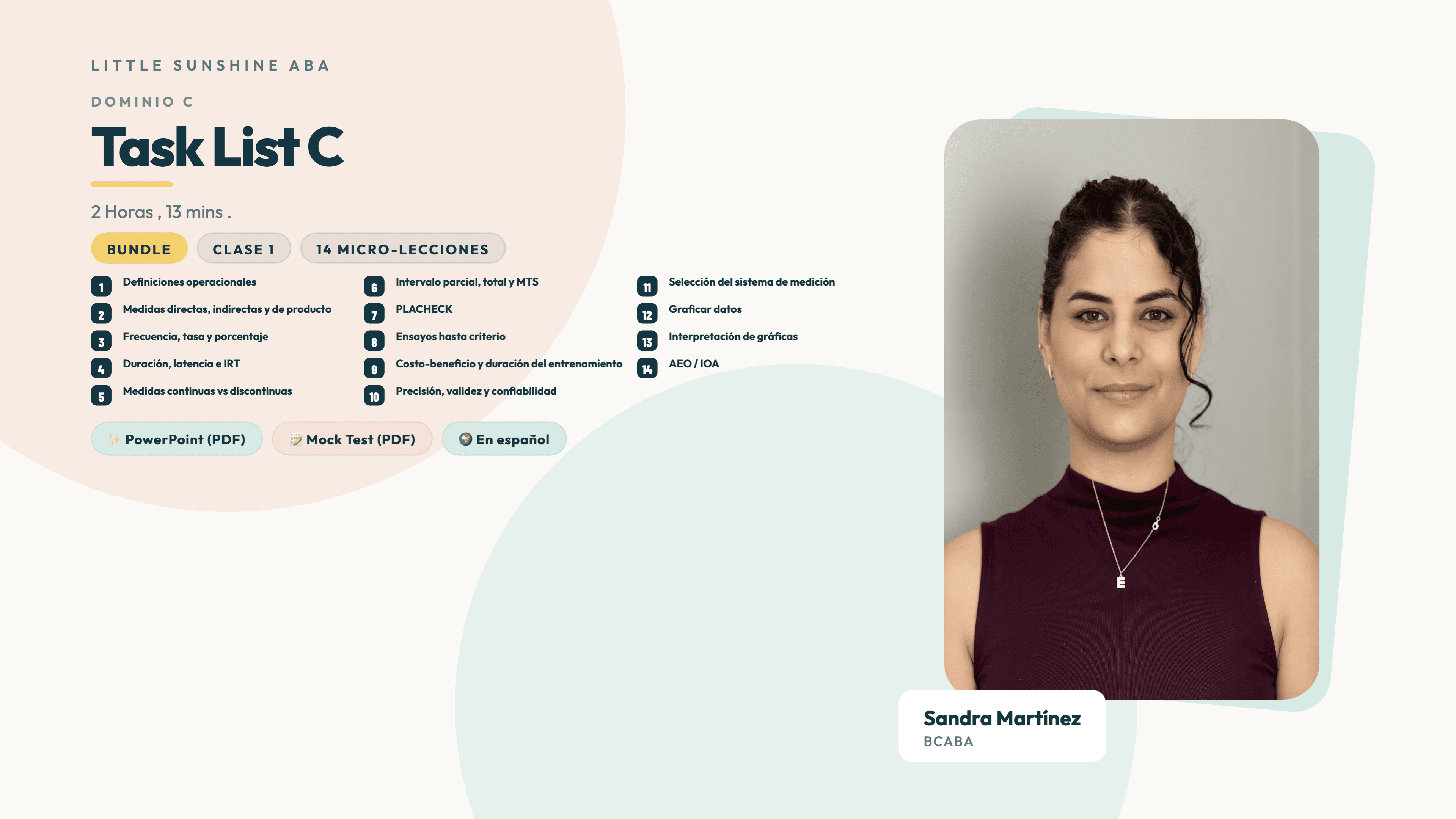 📊 Dominio (C) BCBA — Medición y Datos