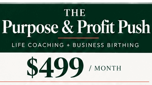 THE PURPOSE & PROFIT PUSH — $499/Month