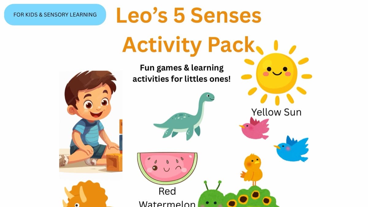 Leo’s 5 Senses — Fun, Calm Activities 💙 