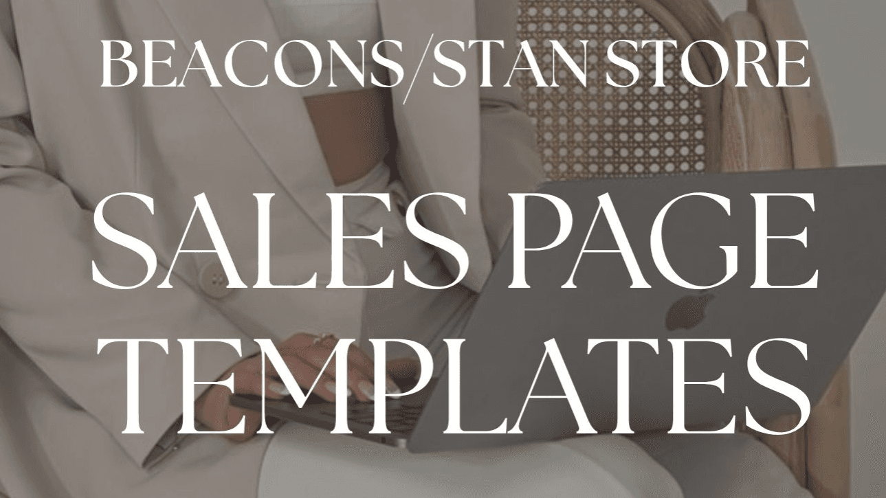 Stan Store/ Beacons Sales Page Templates