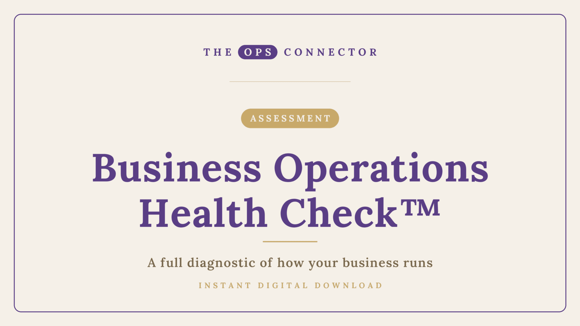Business Operations Health Check™