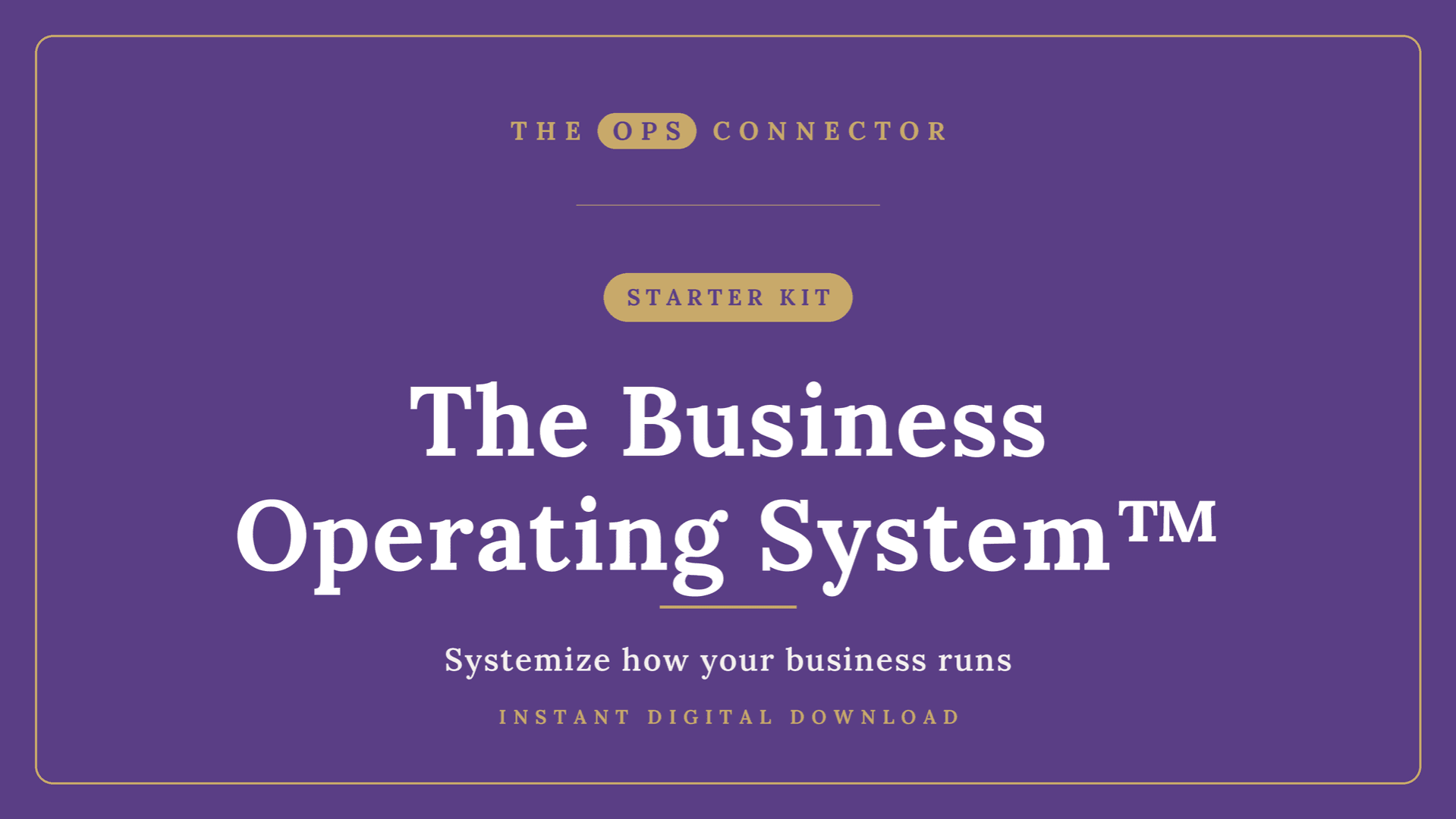 Business Operating System Starter Kit™ 