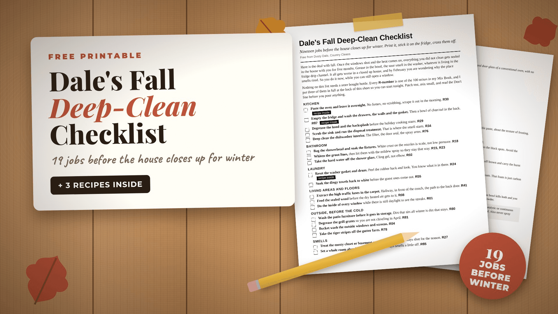 Free: Country Cleans Fall Deep-Clean Checklist