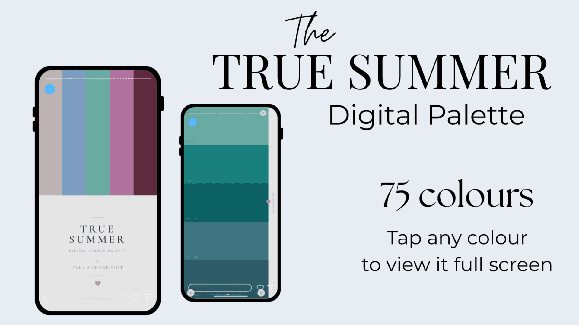 The True Summer Digital Colour Palette - Bundle 