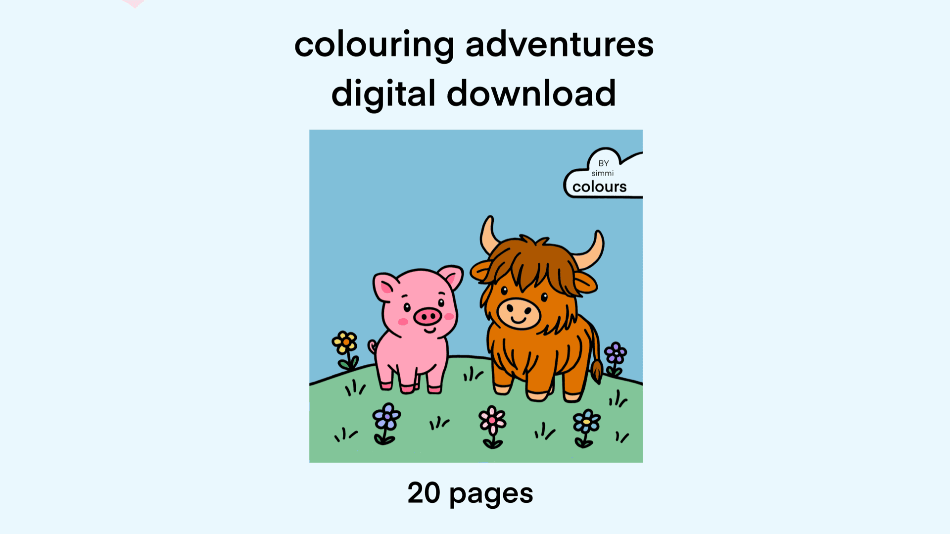 all 20 pages from my book 'colouring adventures'
