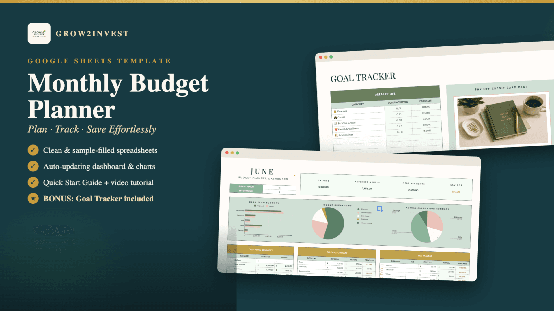 Grow2Invest Budget Sheet 