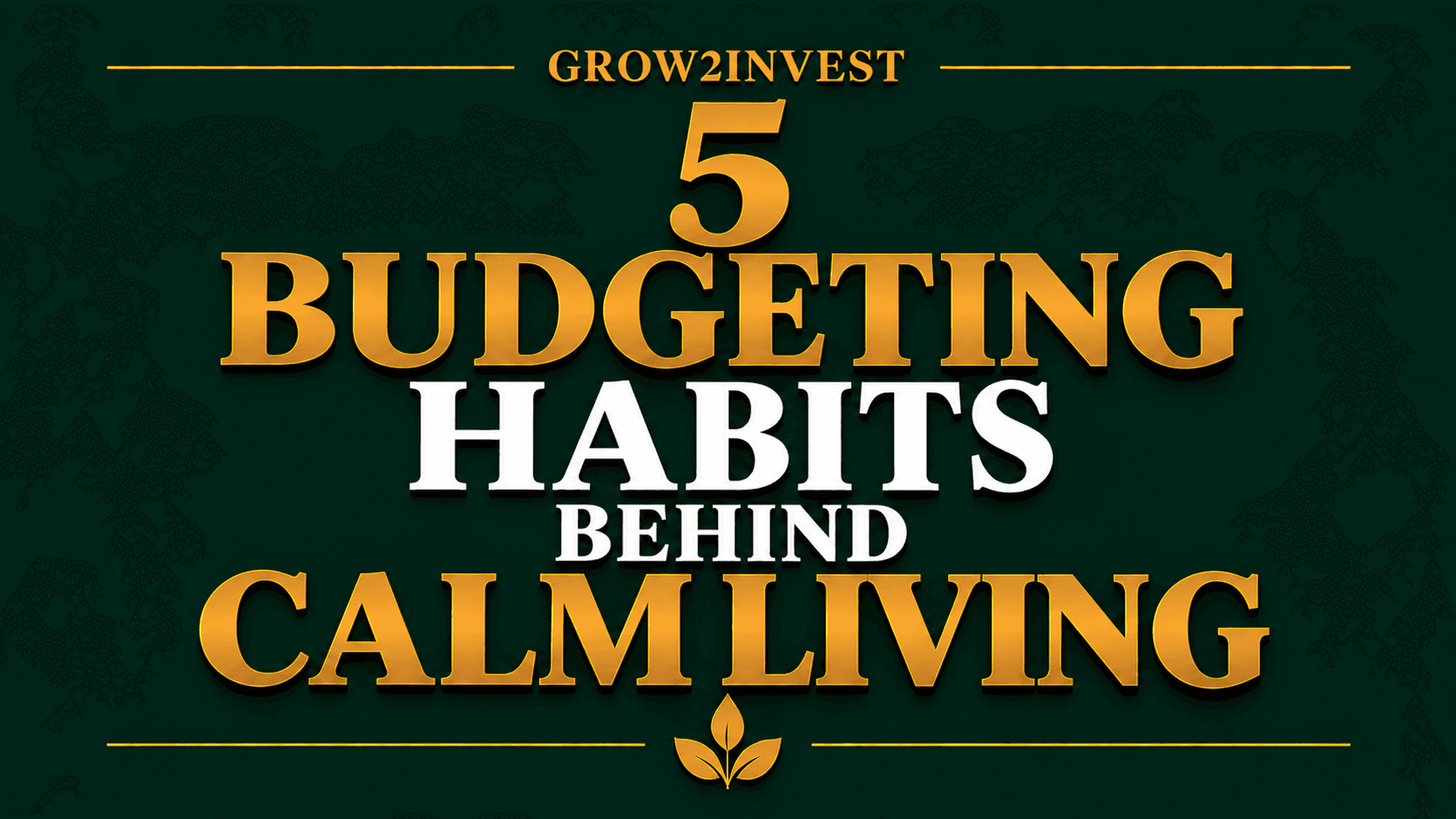 5 Budgeting Habits Behind Calm Living