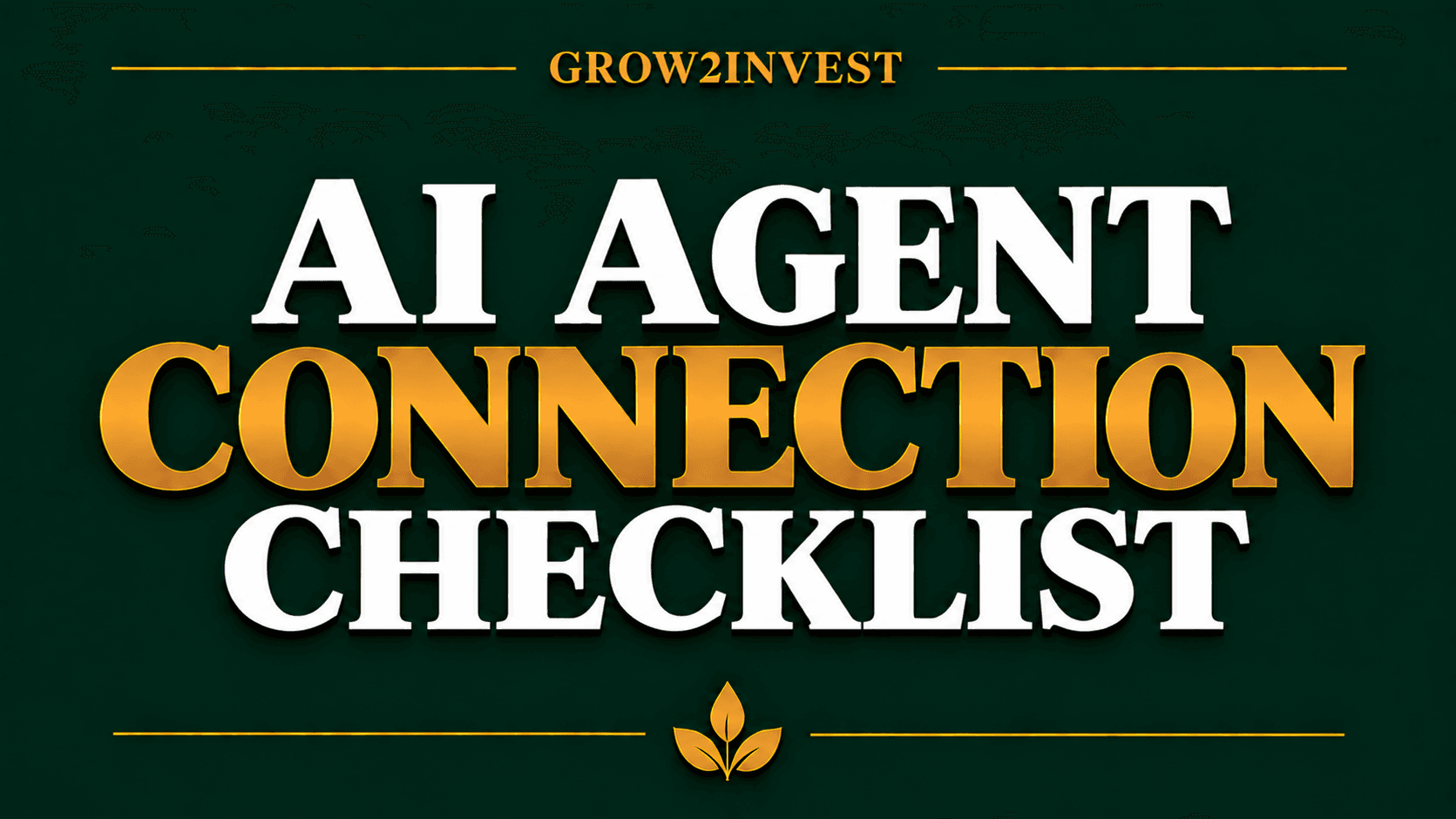 Before You Connect an AI Agent Checklist